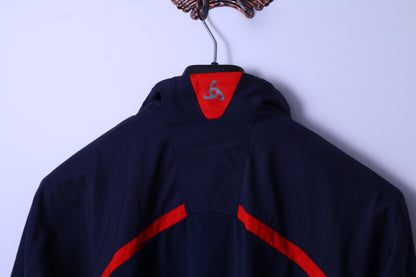 ODLO Mens XXL Jacket Navy Lightweight Zip Up Active Sportswear Windproof Top