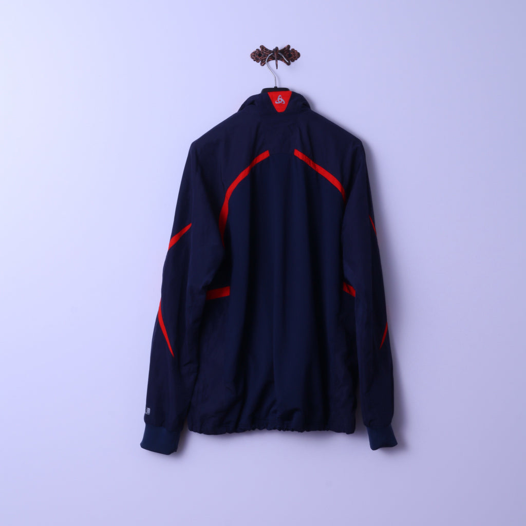 ODLO Mens XXL Jacket Navy Lightweight Zip Up Active Sportswear Windproof Top