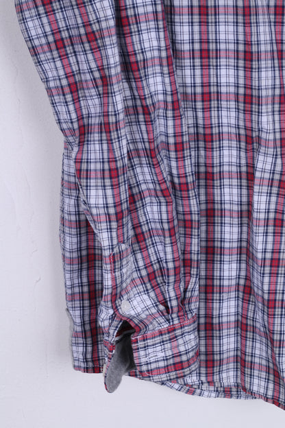 McGregor Boys 176 Camicia casual a quadri con colletto button down in cotone a maniche lunghe