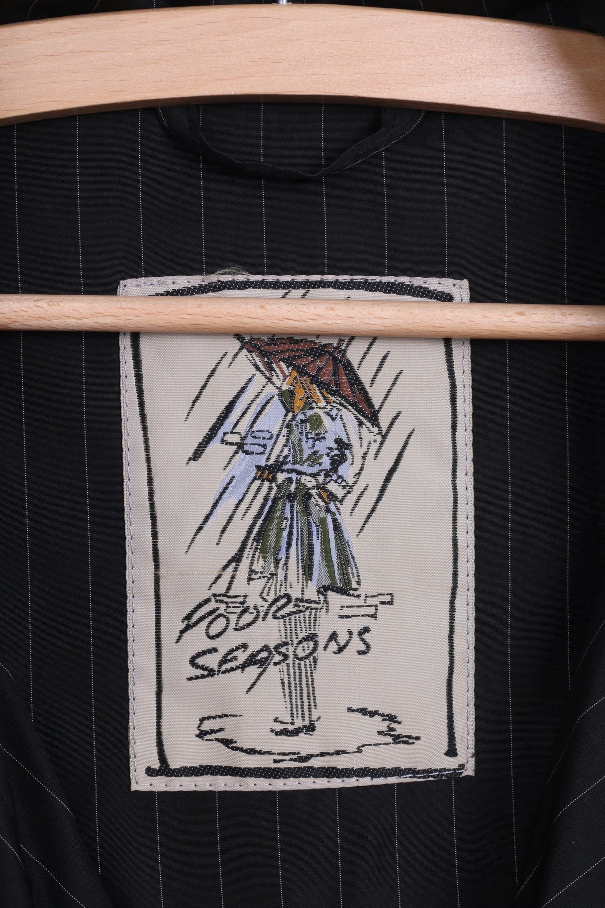 Cappotto M da donna Foor Seasons nero monopetto vintage