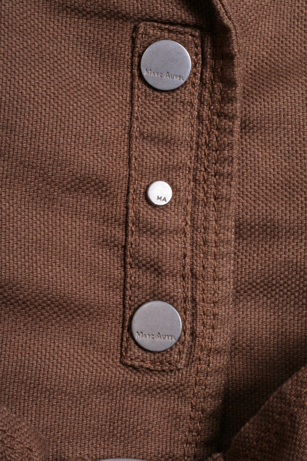 Marc Aurel Womens M Blazer Top Suit Brown Belt Cotton Single Breasted - RetrospectClothes