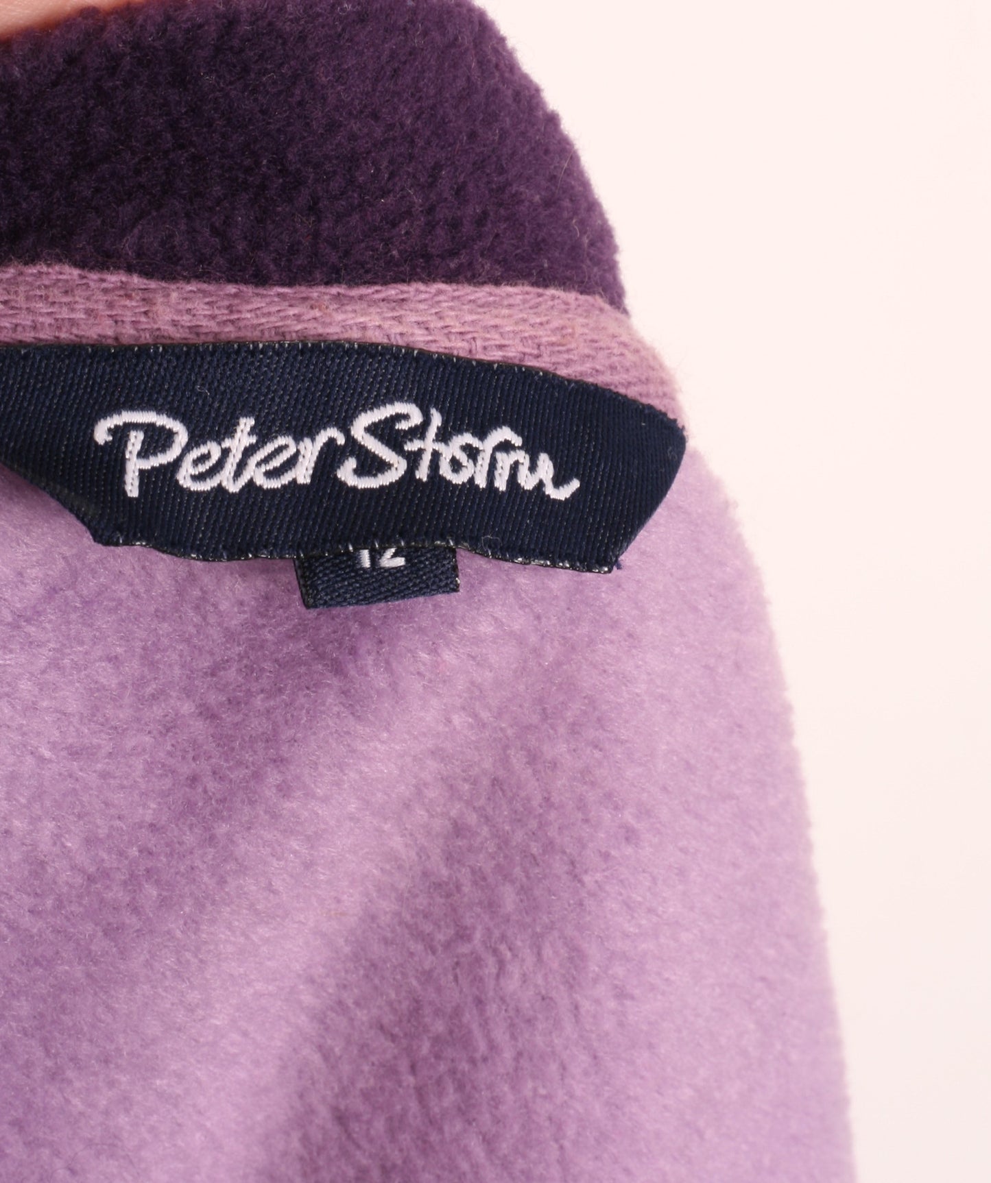 Peter Storm Womens L Fleece Jacket V Neck Purple Long Sleeve - RetrospectClothes