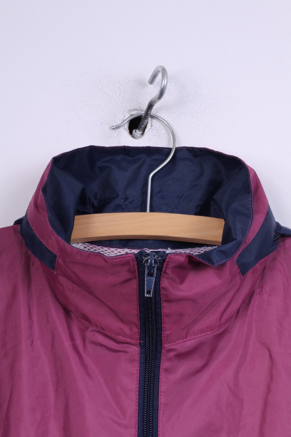 Antartex Veste de Pluie pour Hommes S à Capuche d'extérieur en Nylon Prune/Marine imperméable à Capuche cachée 