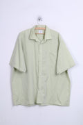 Camicia casual XXL da uomo OLYMP Luxor verde manica corta colletto standard 45