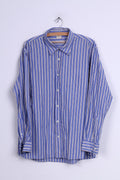 Cotton Traders Chemise décontractée XL pour homme avec col boutonné rayé