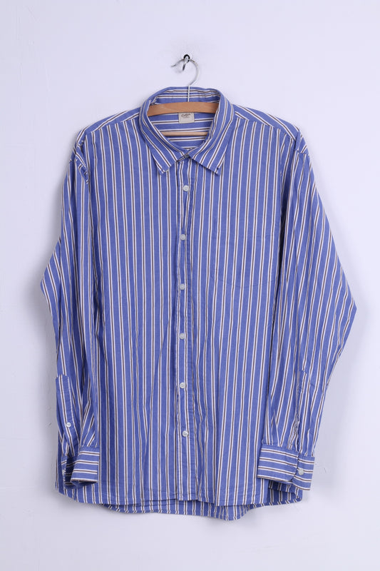Camicia casual da uomo XL di Cotton Traders, colletto button down a righe