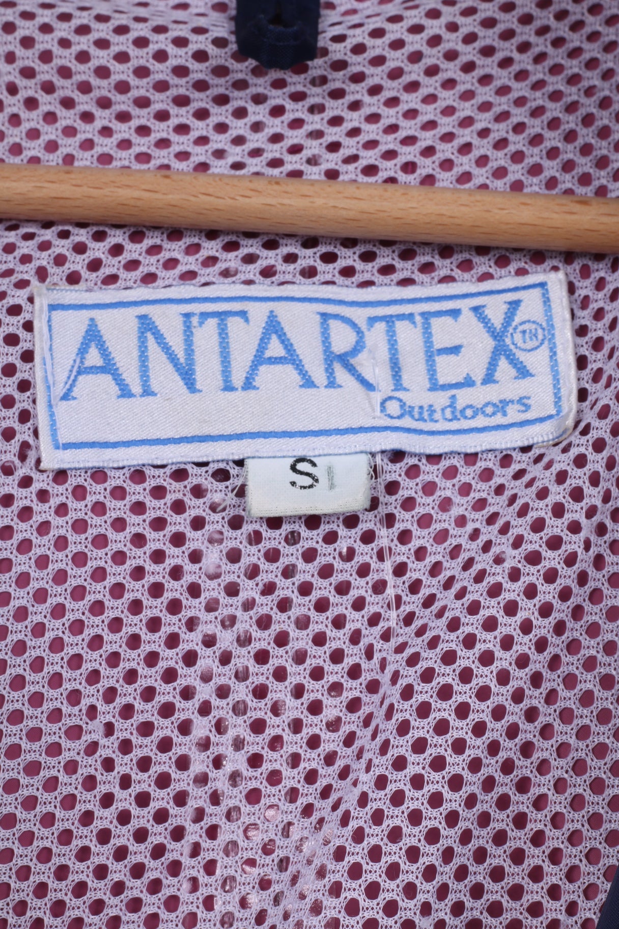 Anartex Giacca antipioggia da uomo da esterno con cappuccio nascosto impermeabile in nylon prugna/blu scuro 