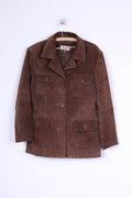 Giacca M da donna Full Power Capispalla monopetto in pelle marrone