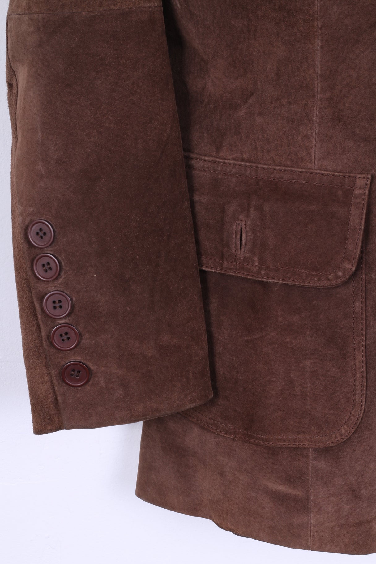 Giacca M da donna Full Power Capispalla monopetto in pelle marrone