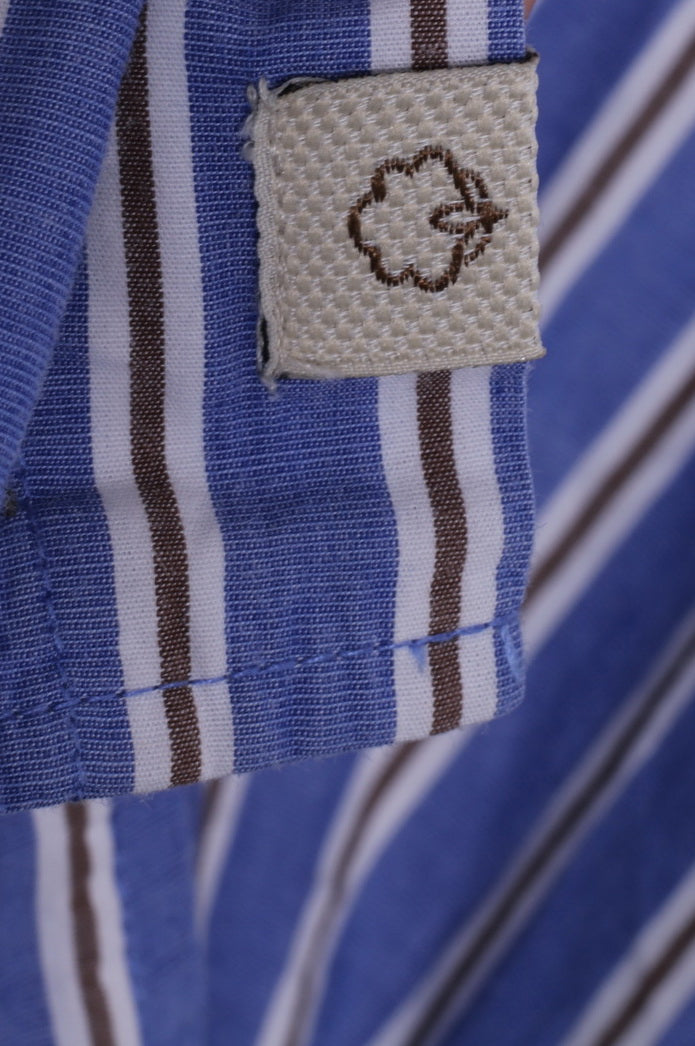 Cotton Traders Chemise décontractée XL pour homme avec col boutonné rayé