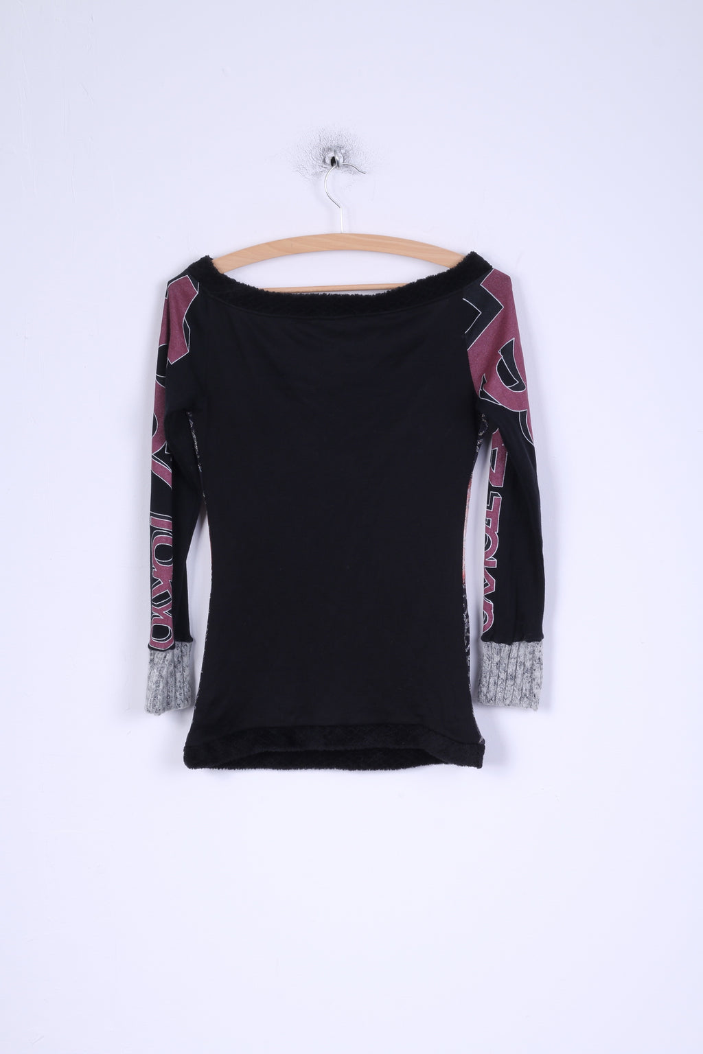 Custoc Barcelona Maglia da donna 4 S in cotone elasticizzato con grafica Tiger a maniche lunghe