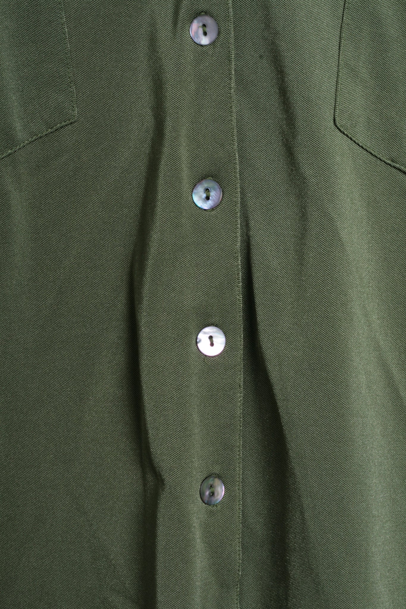 Casual Wear Adelsten Womens 42/44 M/L Nylon Blouse Blazer Green Slippery By The Touch - RetrospectClothes