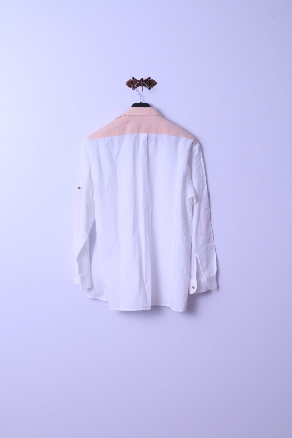 LANDHAUS C&A Naturally Mens XL 43/44 Casual Shirt White Cotton Tyrol Ebroidered Top