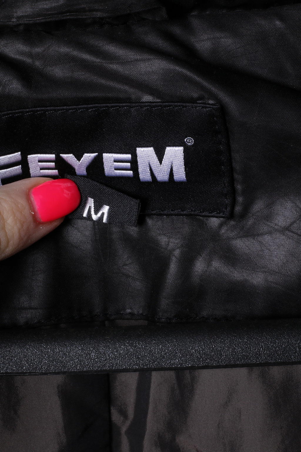 Piumino Feyem da donna M (S) nero lungo trapuntato con cerniera intera Made in Italy