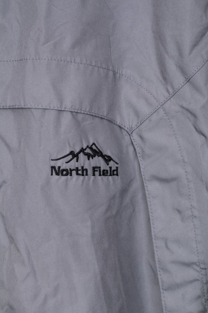 North Field Veste M pour homme Vêtements de pluie légers Gris Fermeture éclair complète Sportswear