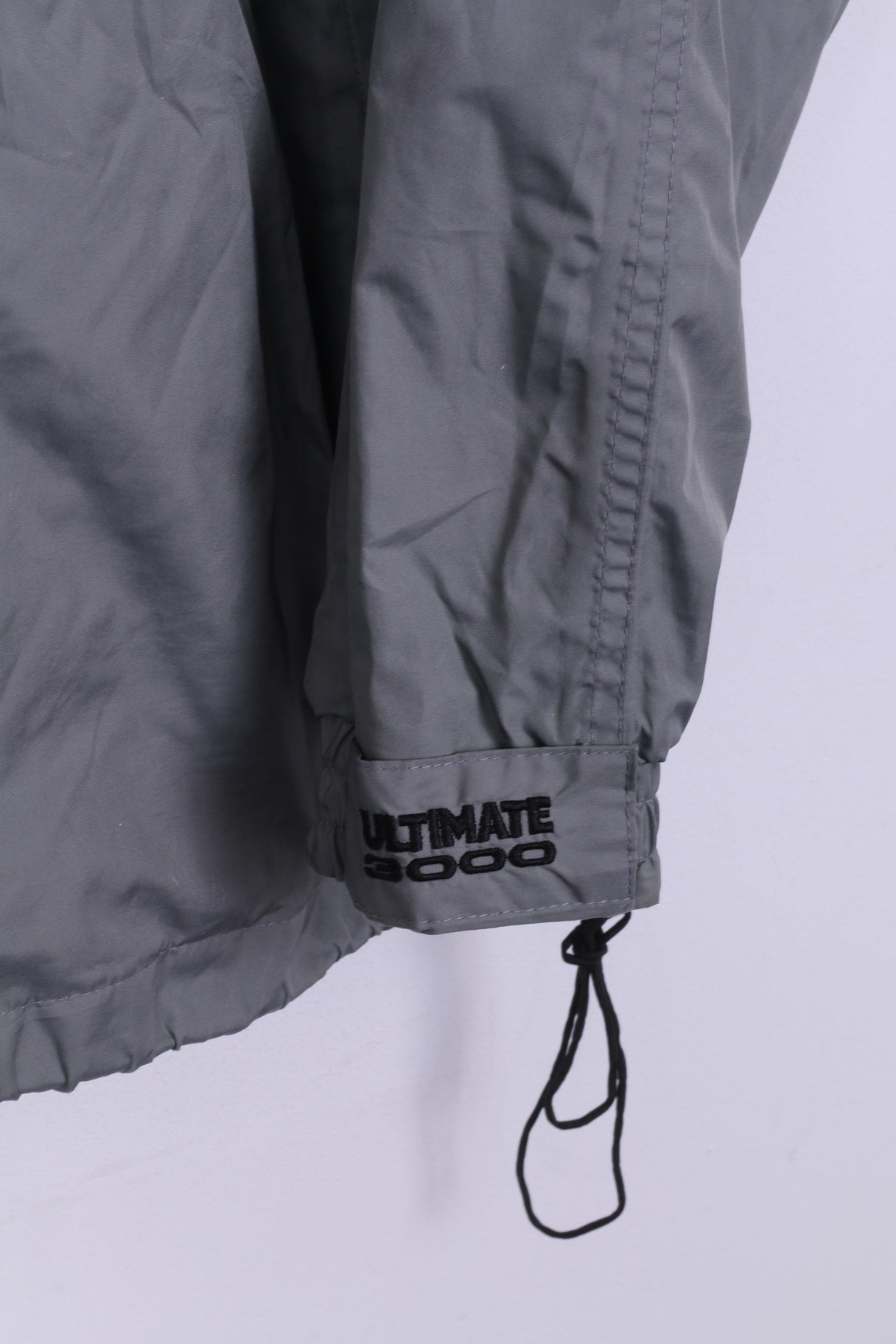 North Field Mens M Jacket Lightweight Rainwear Grey Full Zipper Sportswear