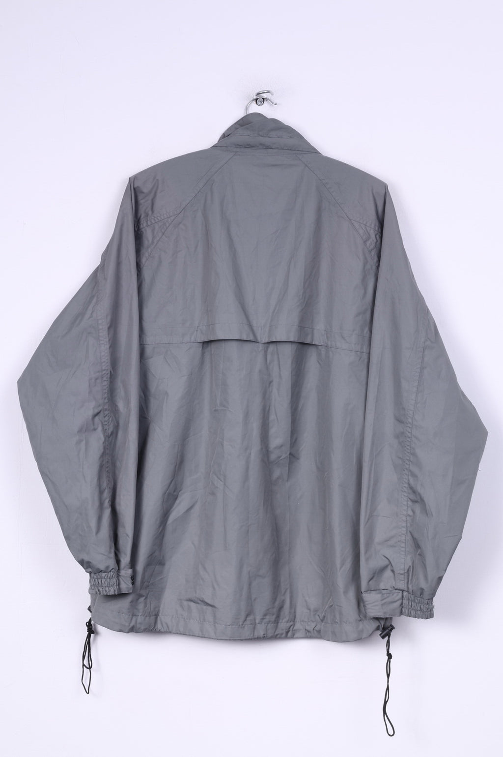 North Field Mens M Jacket Lightweight Rainwear Grey Full Zipper Sportswear