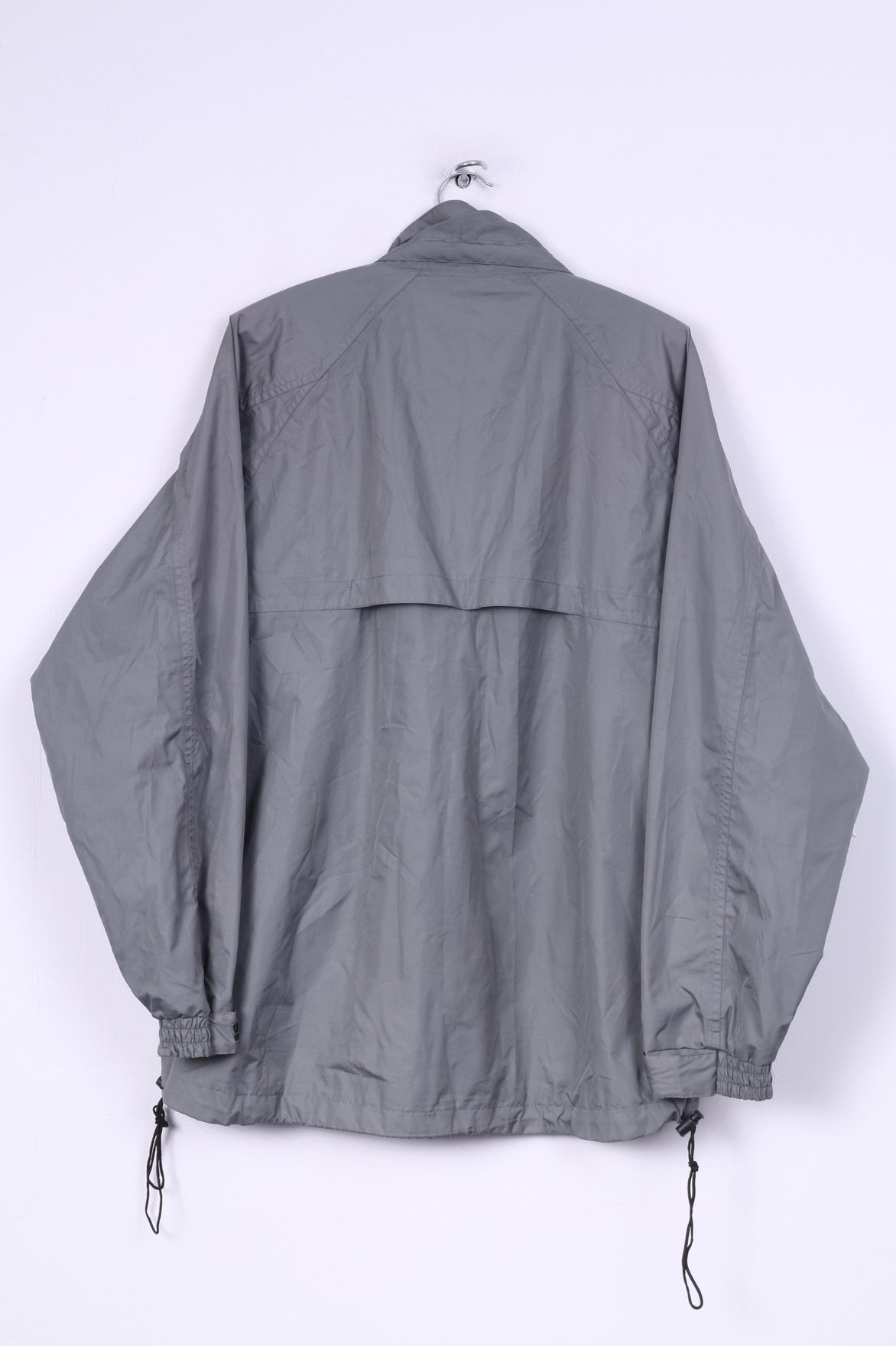 North Field Mens M Jacket Lightweight Rainwear Grey Full Zipper Sportswear