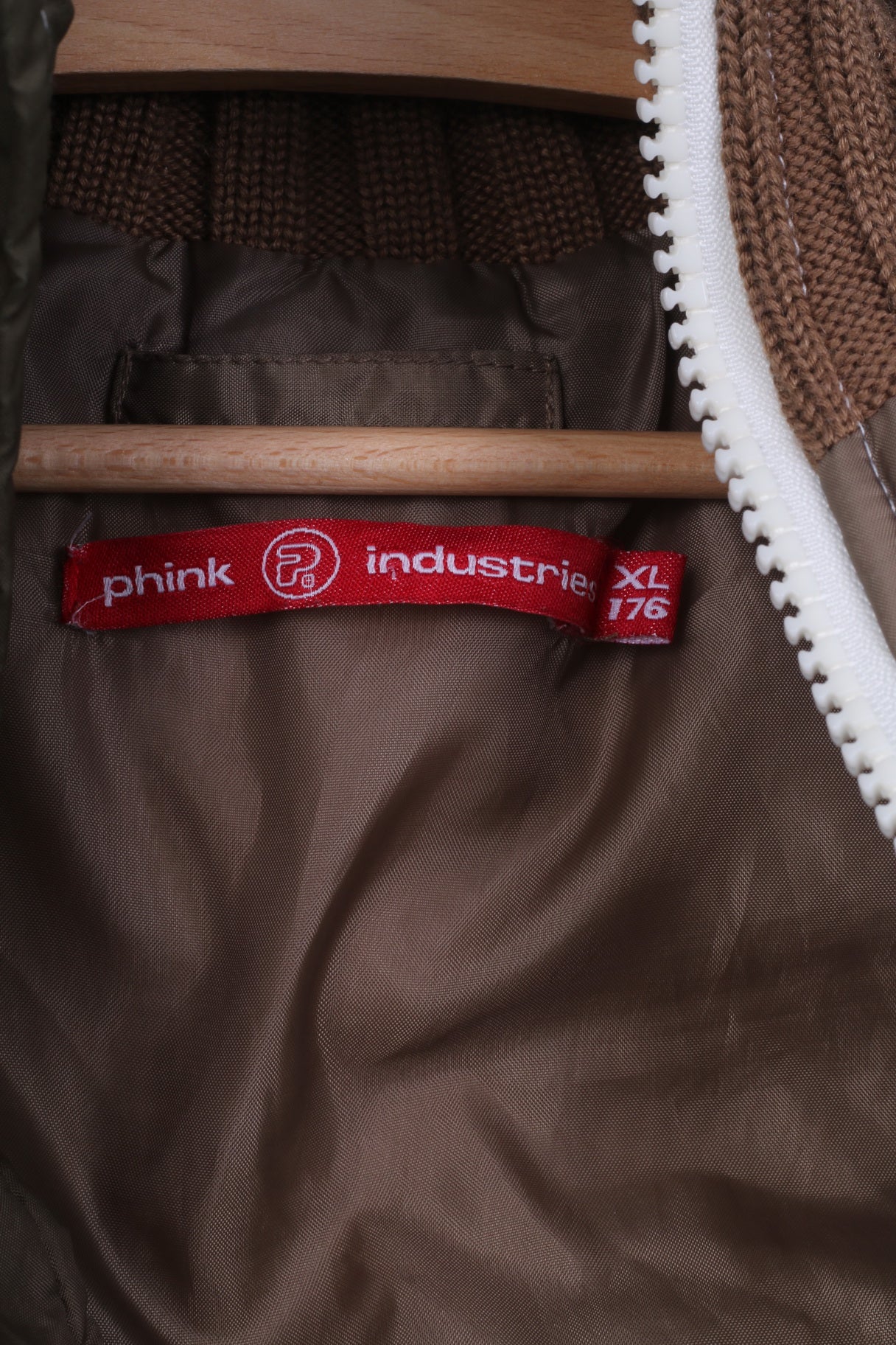 Phink Industries Gilet da donna XL 176 (S) gilet con cerniera in nylon marrone