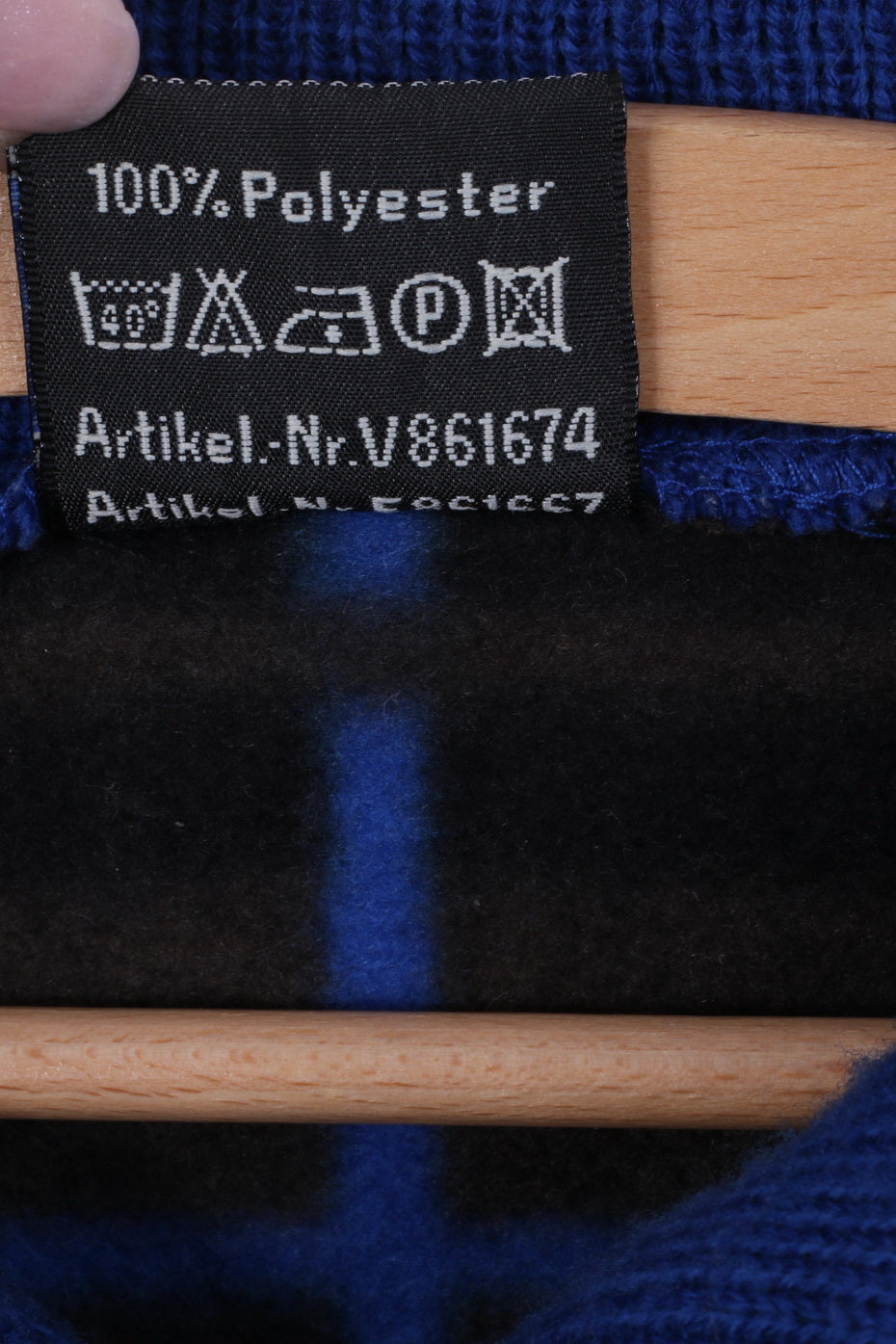 Equipe Top in pile da uomo XL sopra la testa blu Axion Activewear collo con zip