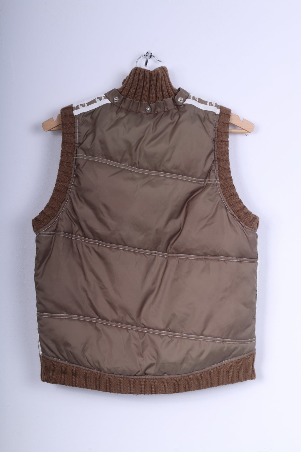 Phink Industries Womens XL 176 (S) Bodywarmer Brown Nylon Zip Up Vest