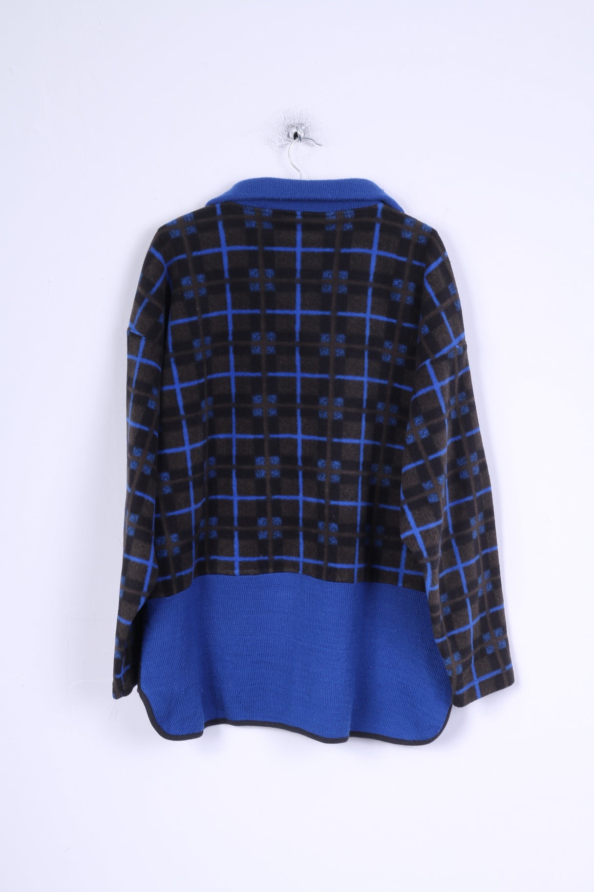 Equipe Top in pile da uomo XL sopra la testa blu Axion Activewear collo con zip