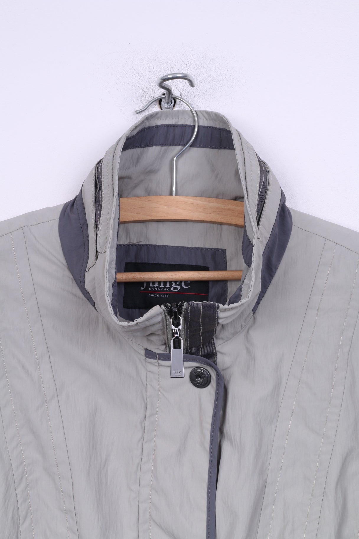 Junge Danmark Womens 38 12 M Jacket Light Green Full Zipper Vintage