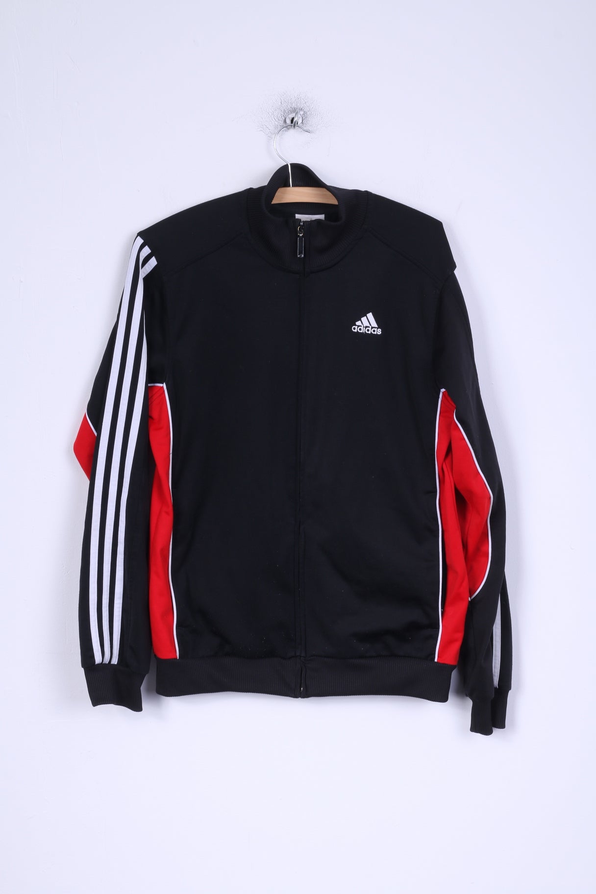 Adidas M Sweatshirt Noir Zip Up Sport Training Track Top