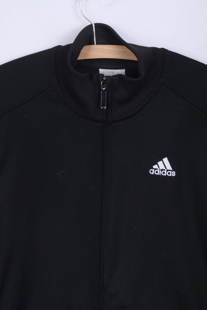 Adidas M Sweatshirt Noir Zip Up Sport Training Track Top