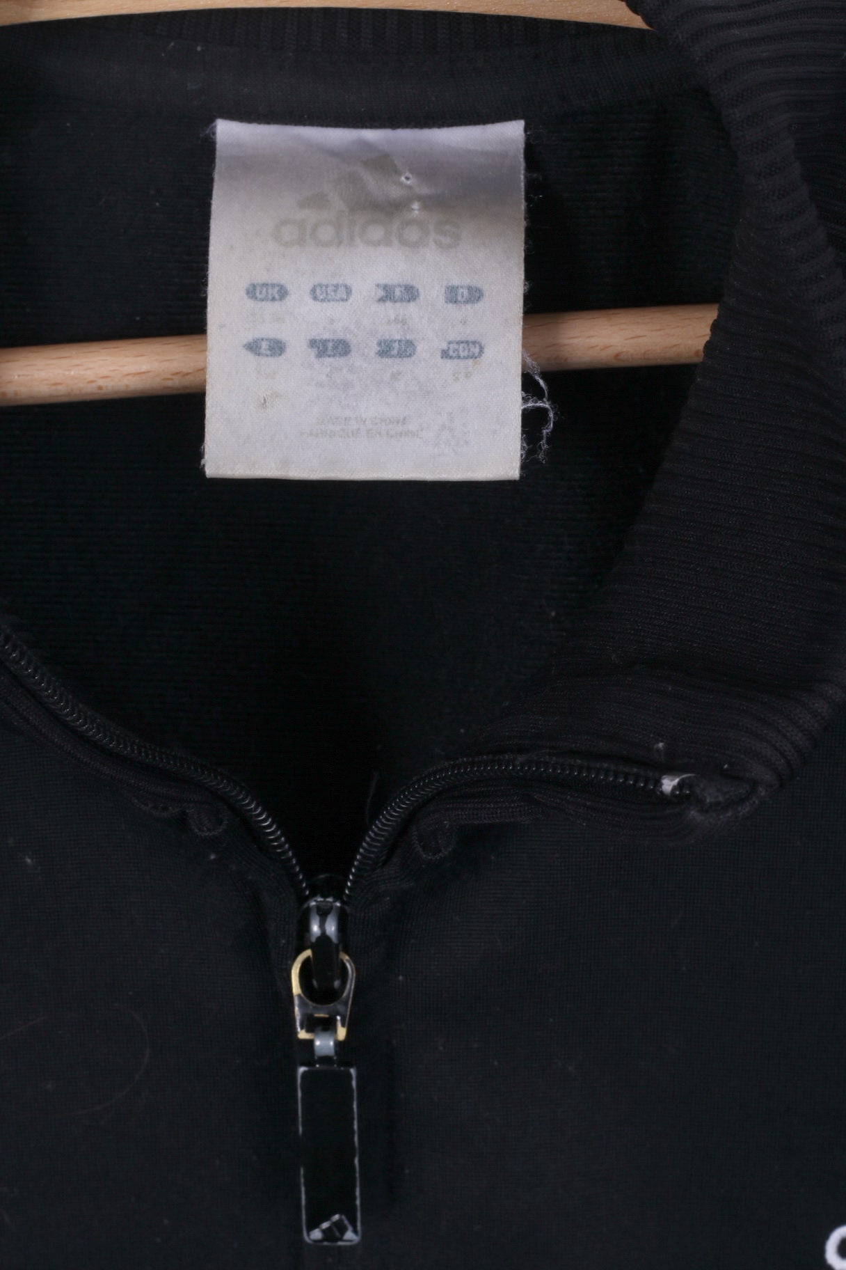 Adidas M Sweatshirt Noir Zip Up Sport Training Track Top