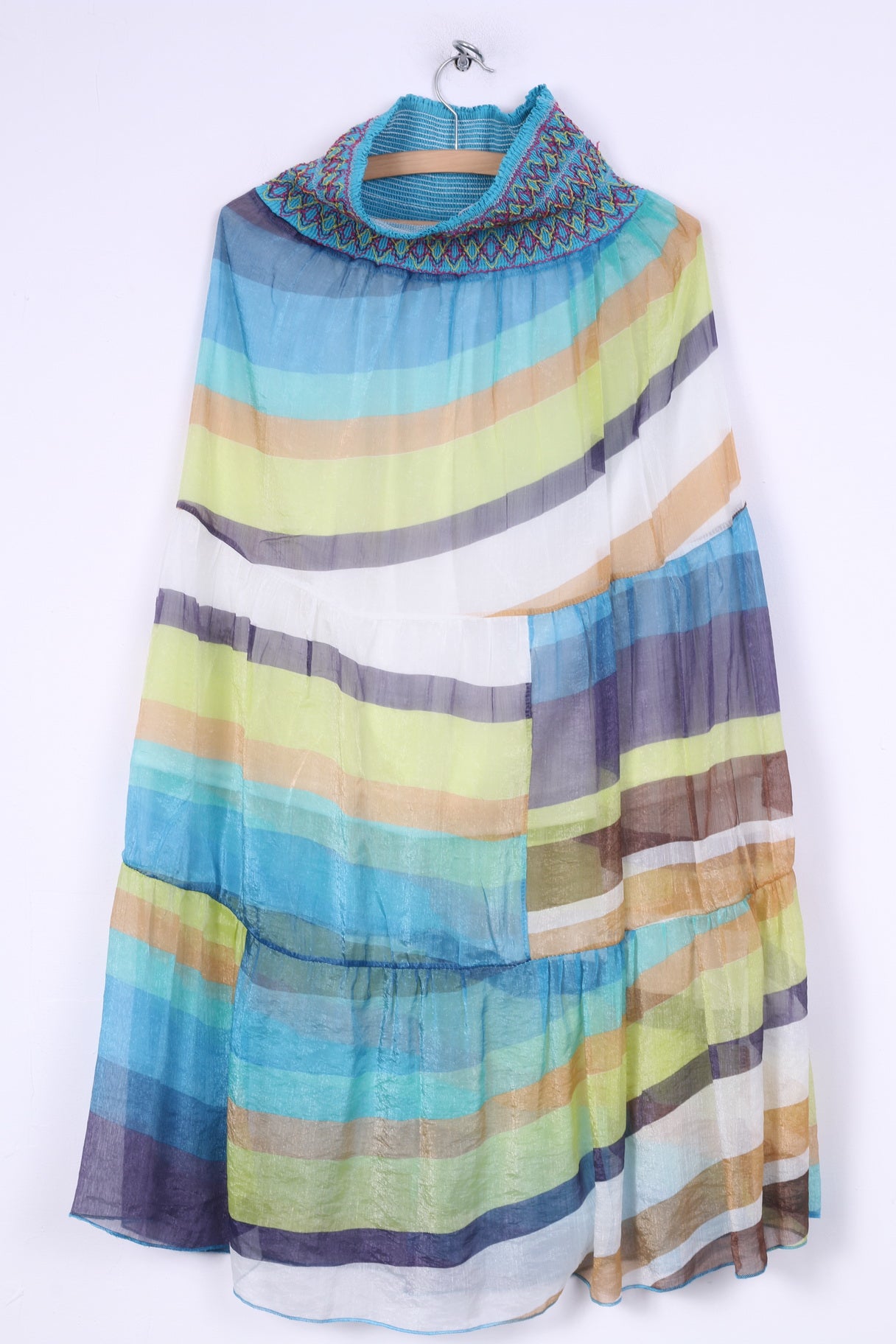 Robe mi-longue sans bretelles pour femmes australiennes, bandeau multicolore, plage d'été