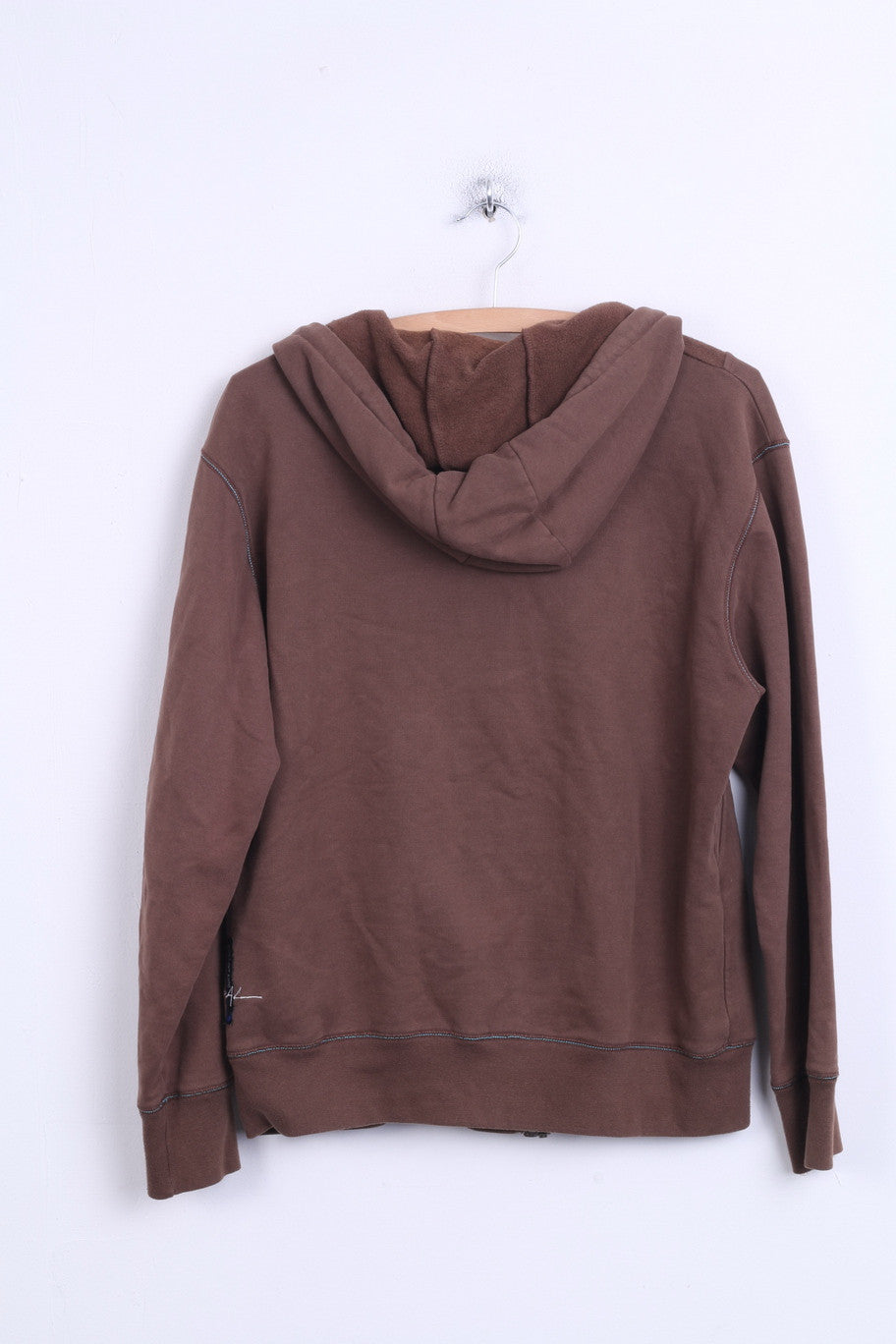 Duck And Cover Mens M Fleece Sweatshirt Hood Top Brown Cotton - RetrospectClothes