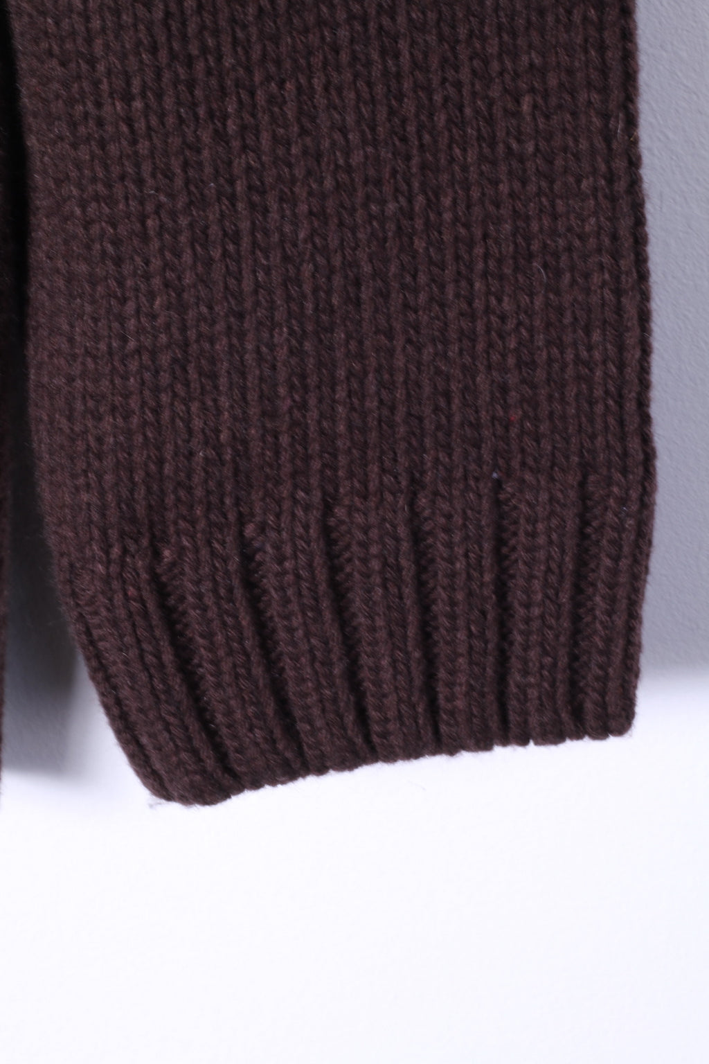 Strellson Swiss Cross Mens XXL Sweater Brown Zip Up Cardigan Wool Blend Made in Italy