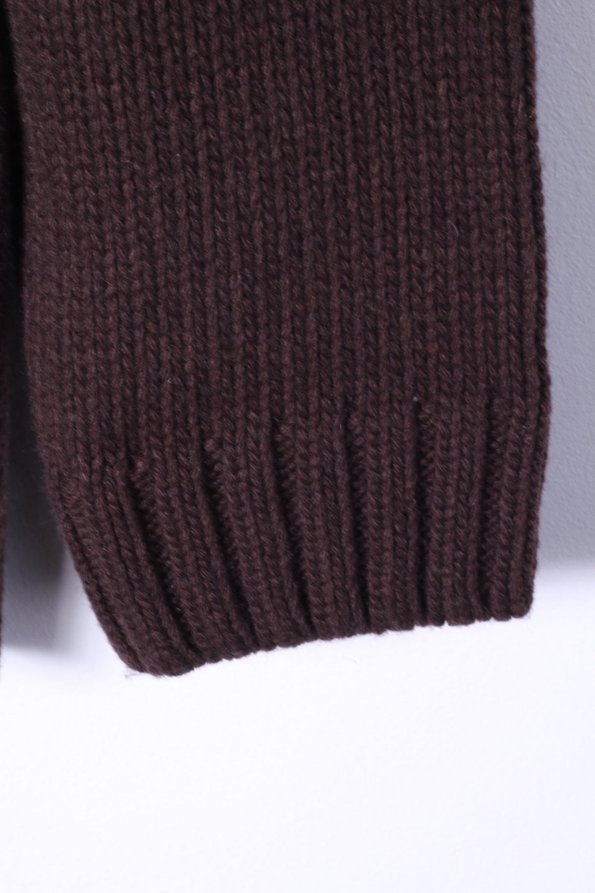 Strellson Swiss Cross Mens XXL Sweater Brown Zip Up Cardigan Wool Blend Made in Italy