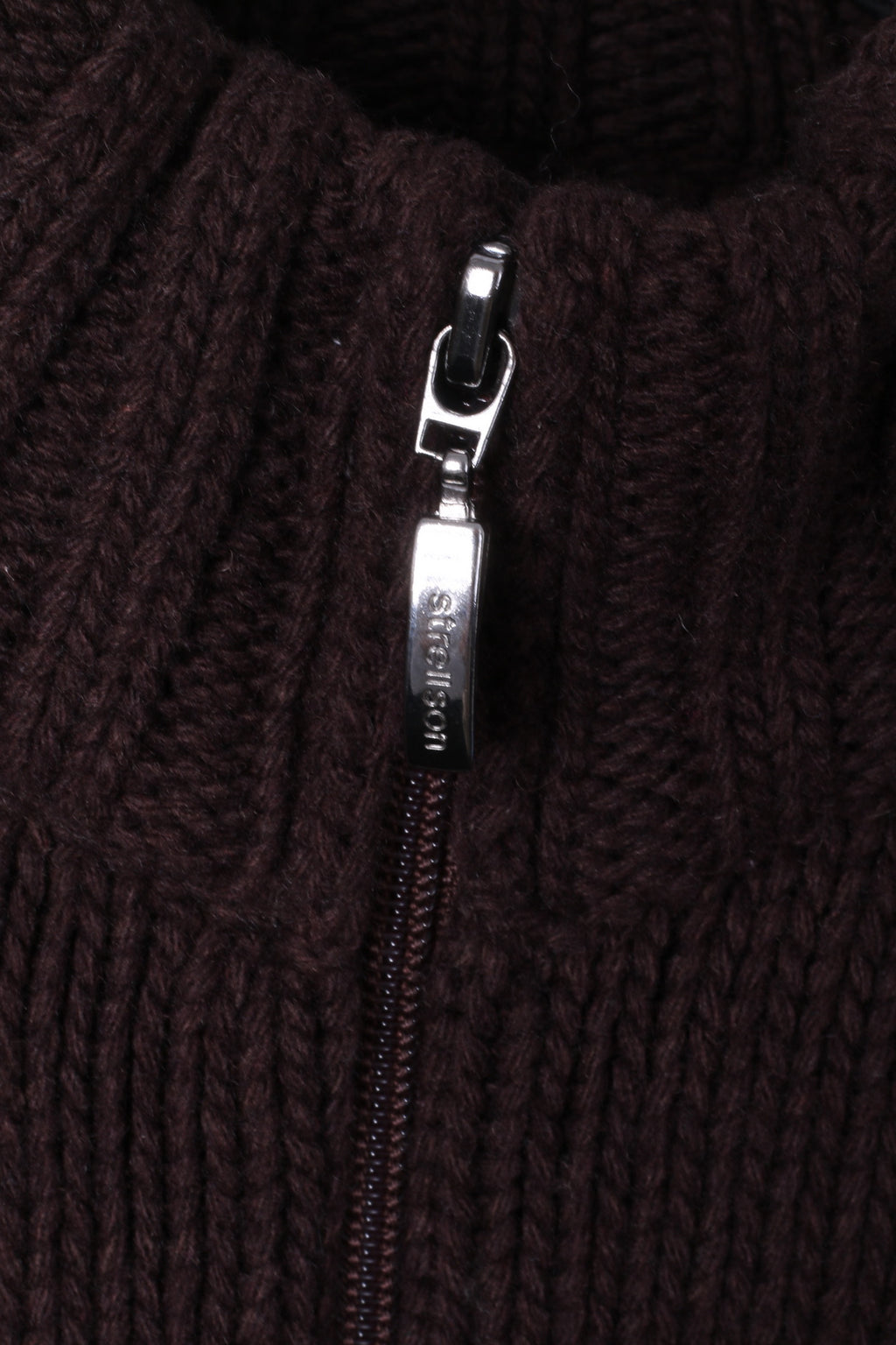 Strellson Swiss Cross Mens XXL Sweater Brown Zip Up Cardigan Wool Blend Made in Italy