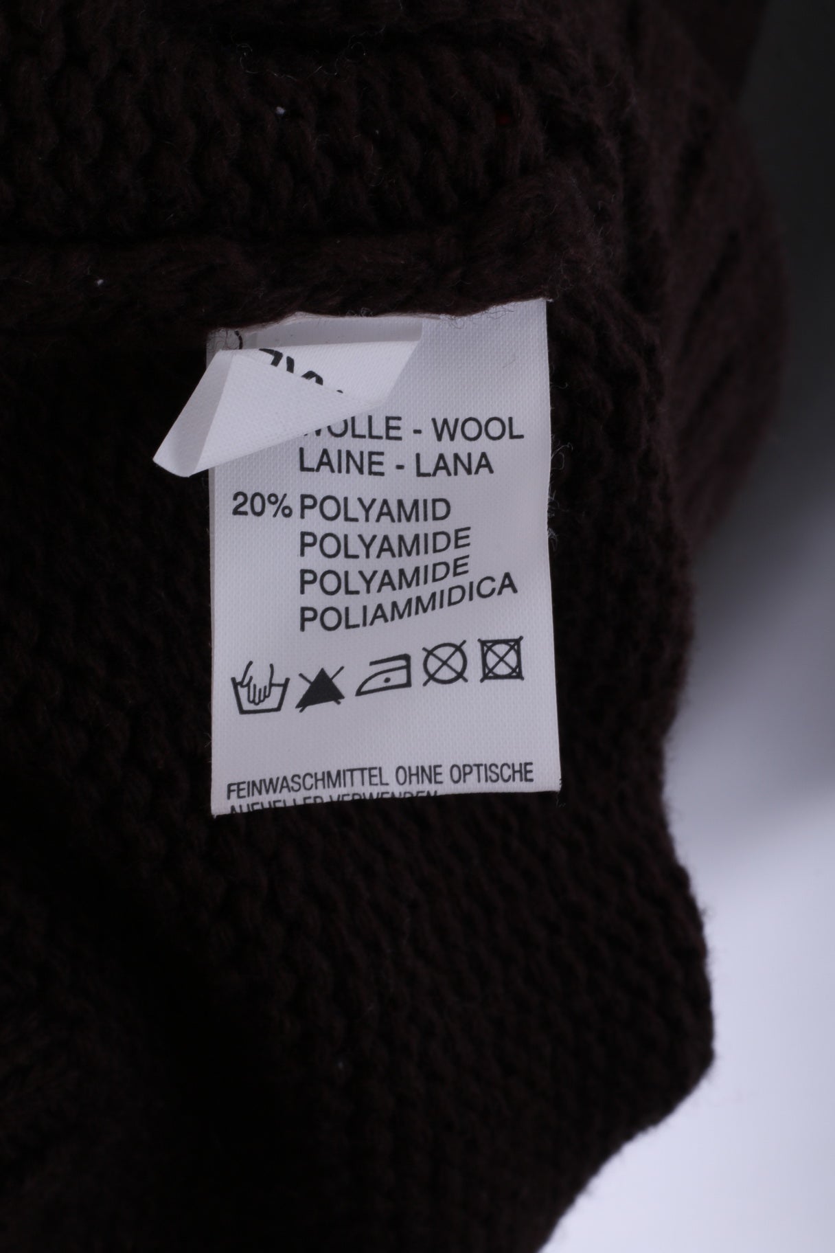 Strellson Swiss Cross Mens XXL Sweater Brown Zip Up Cardigan Wool Blend Made in Italy