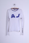 Armani Jeans Mens XL Shirt White Long Sleeve Stretch Fitted AJ Cotton