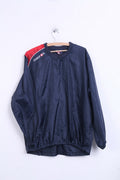 Macron Mens XL Sweatshirt Jacket Sport Navy V Neck - RetrospectClothes