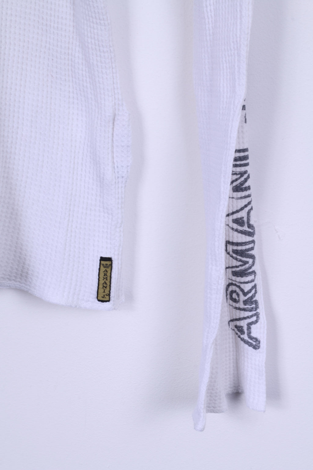 Camicia Armani Jeans da uomo XL bianca a maniche lunghe elasticizzata in cotone AJ