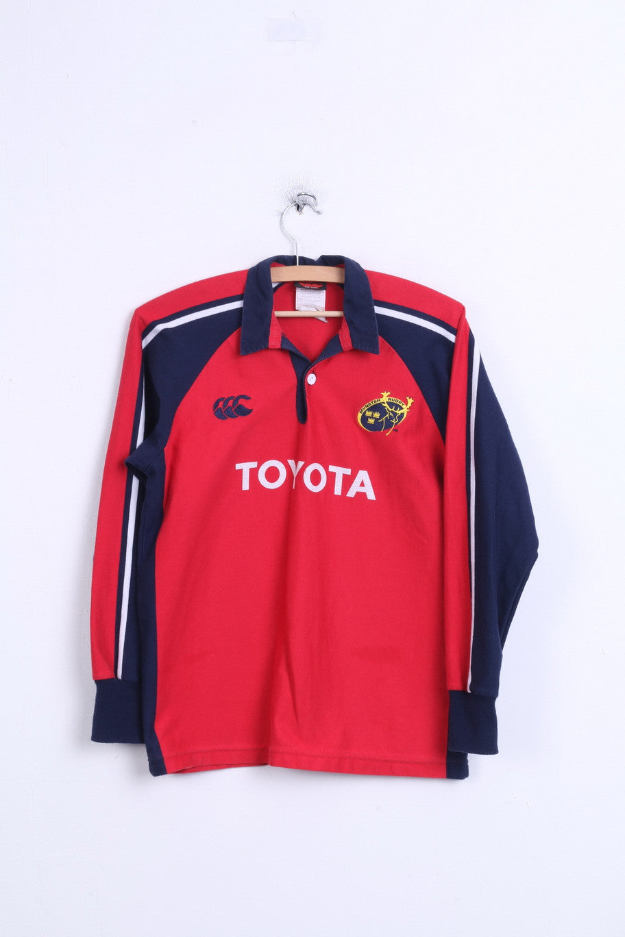 Canterburry Youth 12yrs Womens M Rugby Polo Shirt Long Sleeve Cotton Top - RetrospectClothes