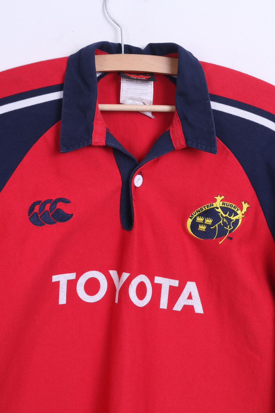 Canterburry Youth 12yrs Womens M Rugby Polo Shirt Long Sleeve Cotton Top - RetrospectClothes