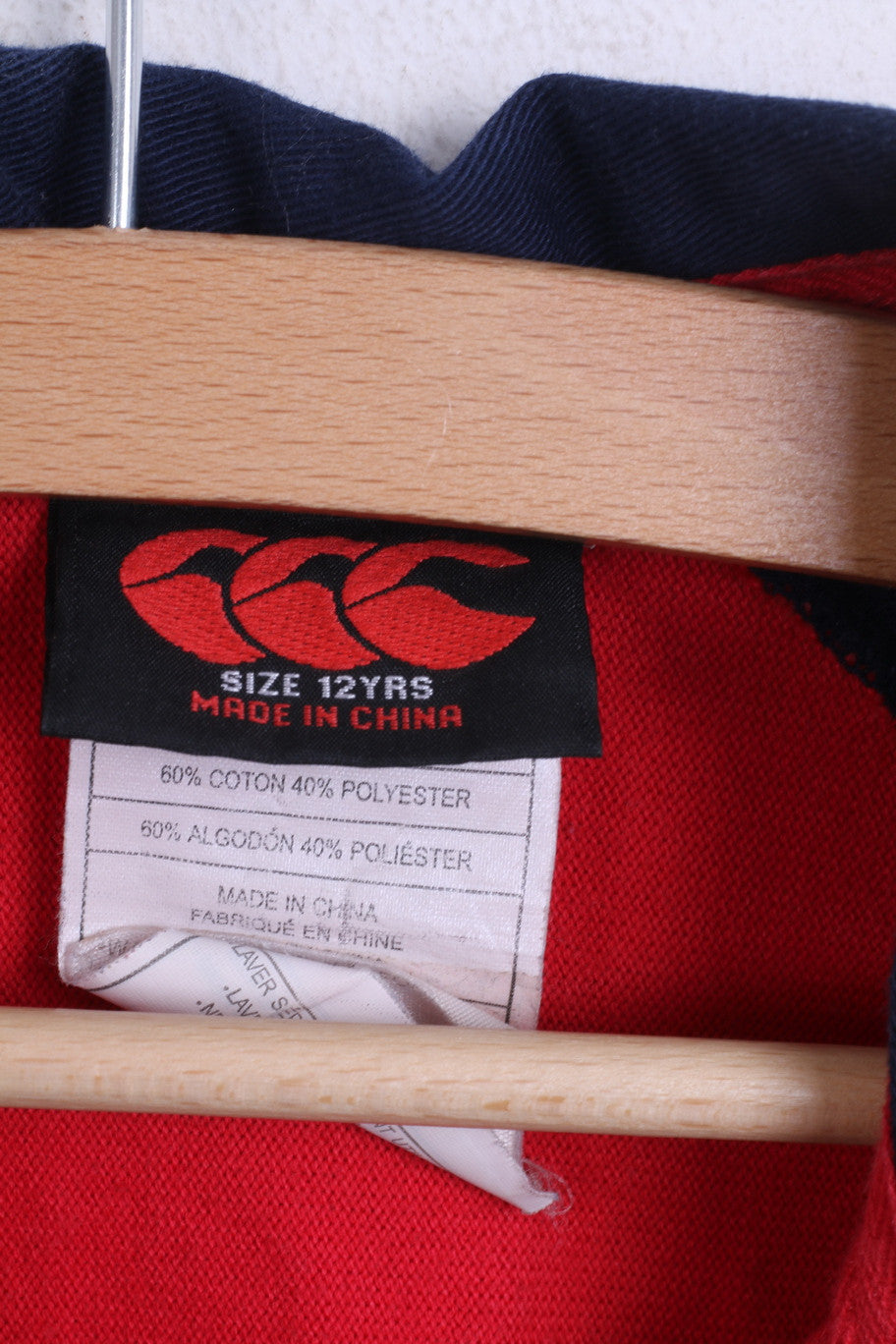 Canterburry Youth 12yrs Womens M Rugby Polo Shirt Long Sleeve Cotton Top - RetrospectClothes