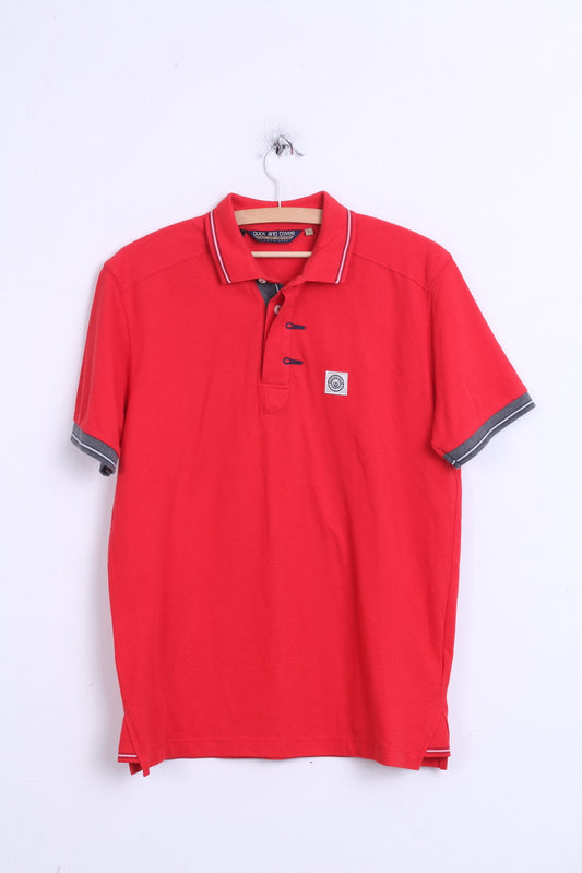 Duck and Cover Mens L Polo Shirt Red Cotton Sport - RetrospectClothes