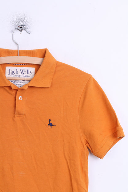 Polo Jack Willis da uomo XS in cotone arancione, pantaloni universitari
