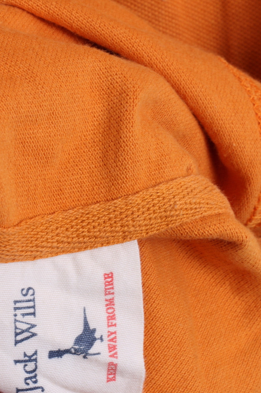 Jack Willis Mens XS Polo Shirt Orange Cotton University Oufitters