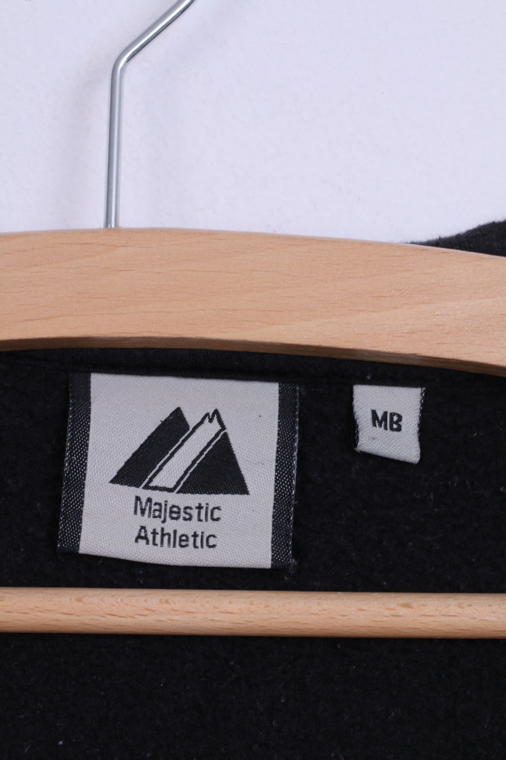 Felpa Majestic Athletic Boys M Felpa nera con cappuccio NY Maglione sportivo