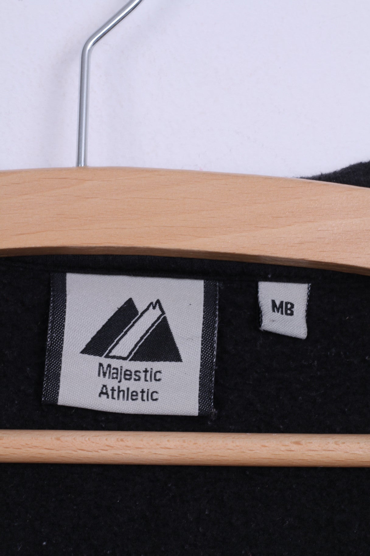 Felpa Majestic Athletic Boys M Felpa nera con cappuccio NY Maglione sportivo