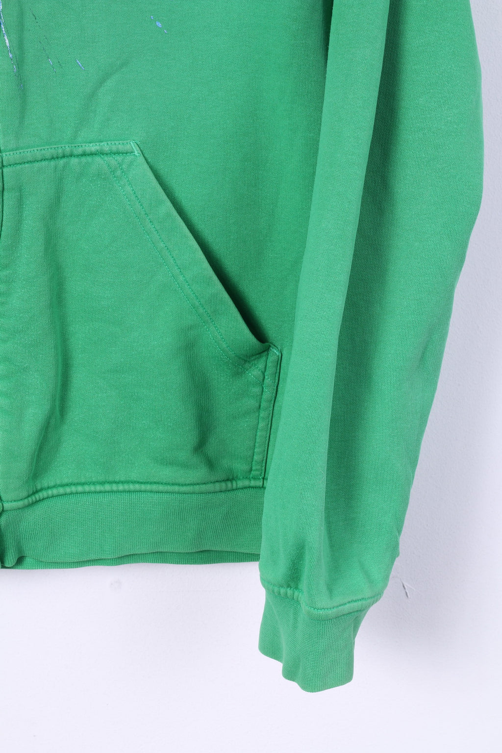 Billabong Mens M Sweatshirt Vert À Capuche Coton Pull Fermeture Éclair Complète 