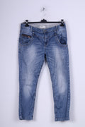 Pultz Jeans W33 Pantalon Jeans Carmen 7/8 Taille Haute Femme