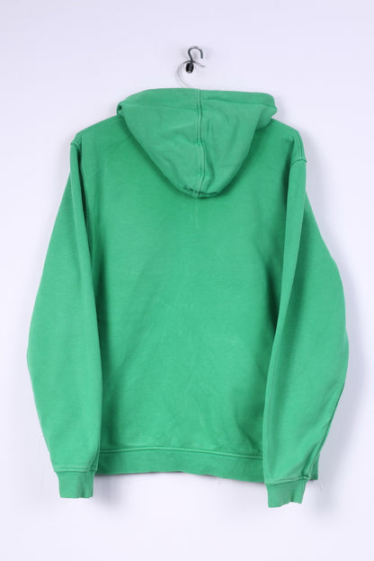Billabong Mens M Sweatshirt Green Hooded Cotton Jumper Full Zipper